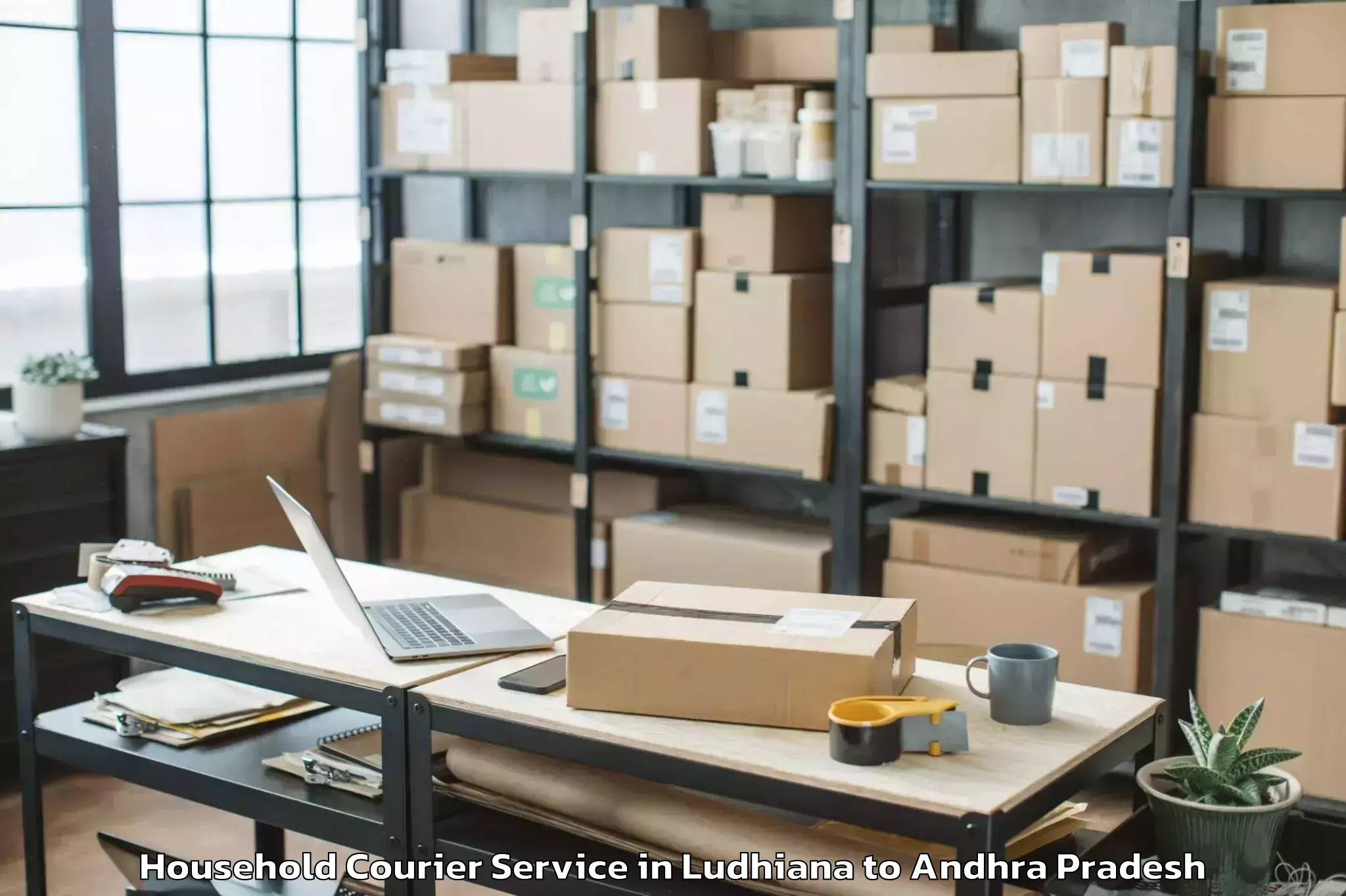 Hassle-Free Ludhiana to Kunavaram Household Courier